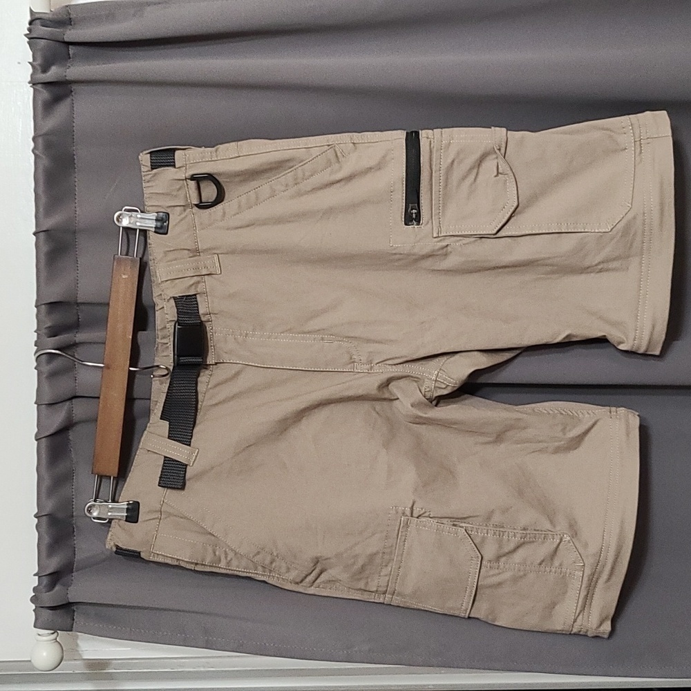 The BC Clothing Co. Mens Utility Outdoor Shorts Tan Pockets Size‎ Mx32 EUC READ
